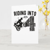 Cadeau voor 4e verjaardag Dirt Bike 4 Jaar Oud Mot Kaart (Gele Bloem)