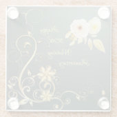 cadeau voor 50e bruiloft Onderzetter Glazen Onderzetter (Achterkant)