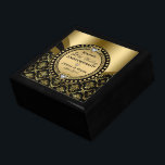 Cadeau voor 50ste bruiloft Jubileum Cadeaudoosje<br><div class="desc">Dit elegante zwart-gouden 50ste huwelijksverjaardag ontwerp maakt een perfect verjaardagscadeau voor ouders of vrienden.</div>