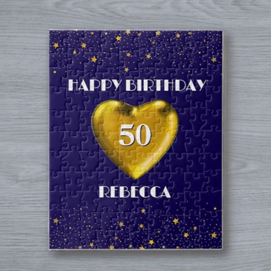 Cadeau voor 50ste verjaardag! Aangepaste congratul Legpuzzel