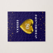 Cadeau voor 50ste verjaardag! Aangepaste congratul Legpuzzel (Horizontaal)