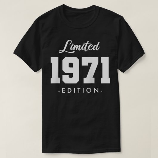 Cadeau voor 51 jaar oud 1971 Limited Edition 51st  T-shirt (Design voorkant)
