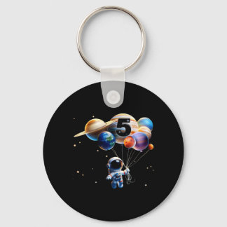 Cadeau voor 5-jarige verjaardagsjongen Astronaut P Sleutelhanger