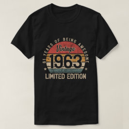 Cadeau voor 61-jarige, beperkte editie 1963 61e ve t-shirt