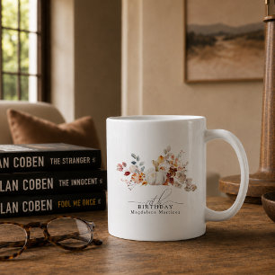 Cadeau voor 70ste verjaardag Witte Pompoen Herfstb Koffiemok
