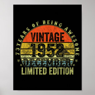 Cadeau Voor 73 Jaar Oude Mannen December 1952 7 Poster