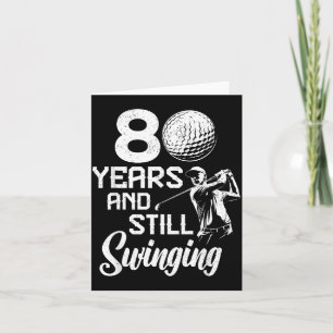 Cadeau voor 80-jarige golfer Verjaardag 80ste verj Kaart