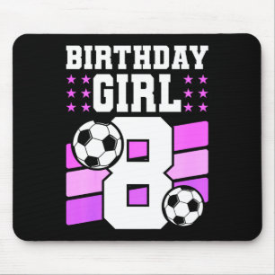 Cadeau voor 8-jarige meisje 8e verjaardag Voetbal  Muismat