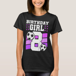 Cadeau voor 8-jarige meisje 8e verjaardag voetbal t-shirt