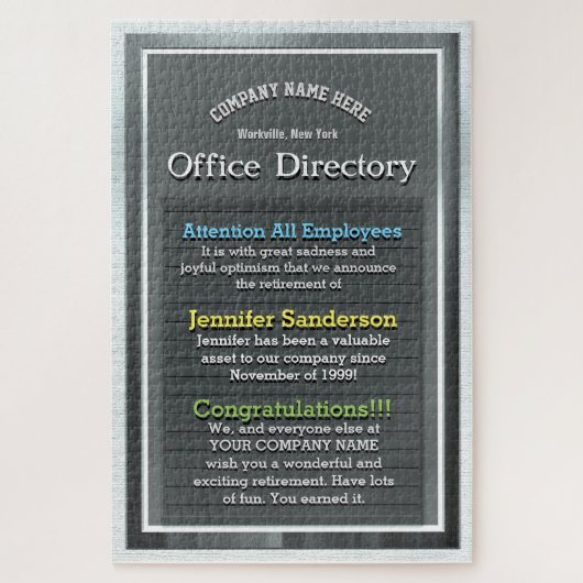 Cadeau voor aangepaste aflossing legpuzzel (Verticaal)