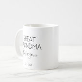 Cadeau voor aankondiging zwangerschap overgrootmoe koffiemok (Voorkant links)