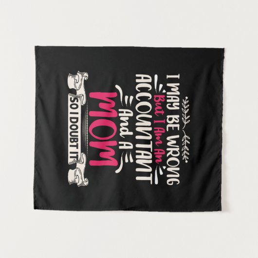 Cadeau voor accountant | Accountant en een moeder Wandkleed (Voorkant (horizontaal))