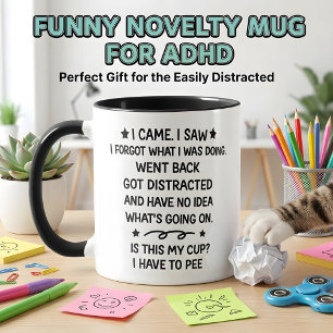 Cadeau Voor Adhd Ik Kwam Ik Zag Ik Vergat Grappig Mok