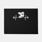 cadeau voor Afdrukhartslag schnauzer Deurmat (Voorkant)