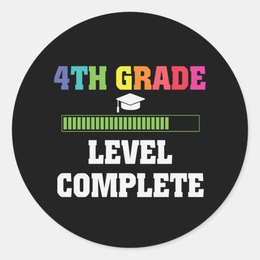 Cadeau voor afgestudeerde 4e klas ronde sticker (Voorkant)