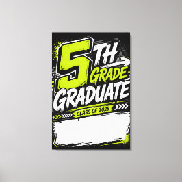 Cadeau voor afgestudeerden in de 5e klas van 2026 canvas afdruk