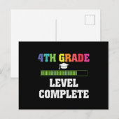 Cadeau voor afronding van de 4e klas briefkaart (Voorkant / Achterkant)