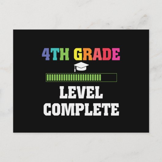 Cadeau voor afronding van de 4e klas briefkaart (Voorkant)