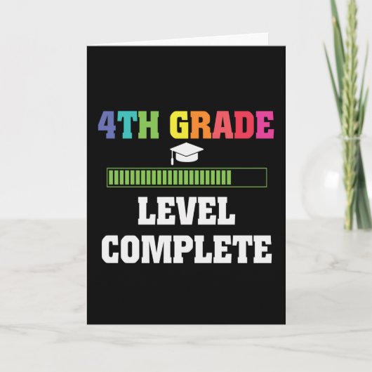 Cadeau voor afronding van de 4e klas kaart (Voorkant)