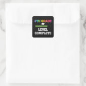 Cadeau voor afronding van de 4e klas vierkante sticker (Tas)