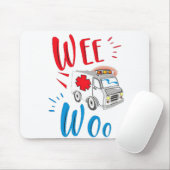 cadeau voor afstuderen, ambulance, patiënt muismat (Met muis)