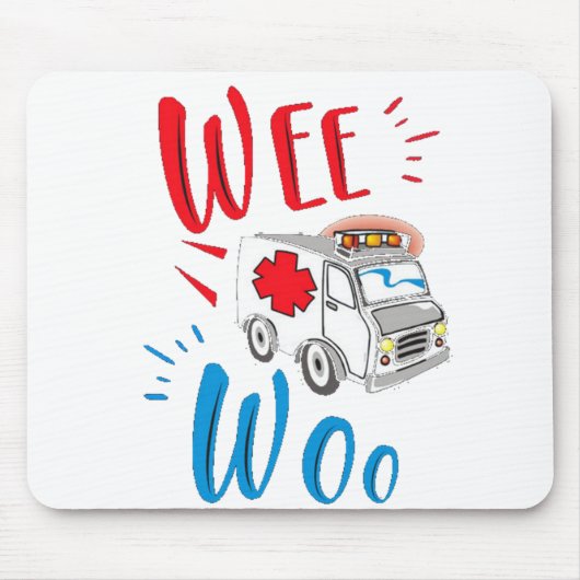 cadeau voor afstuderen, ambulance, patiënt muismat (Voorkant)