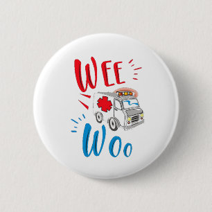 cadeau voor afstuderen, ambulance, patiënt ronde button 5,7 cm