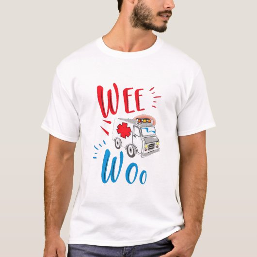 cadeau voor afstuderen, ambulance, patiënt t-shirt (Voorkant)
