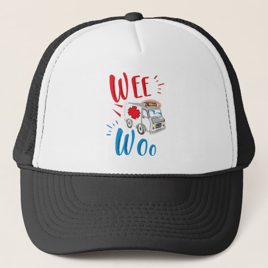 cadeau voor afstuderen, ambulance, patiënt trucker pet (Voorkant)