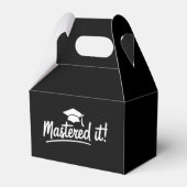 Cadeau voor afstuderen met masterdiploma Heeft het Bedankdoosjes (Voorkant Zijde)