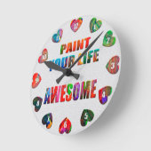 Cadeau voor artiesten / schilders / ambachtslieden ronde klok (Hoek)