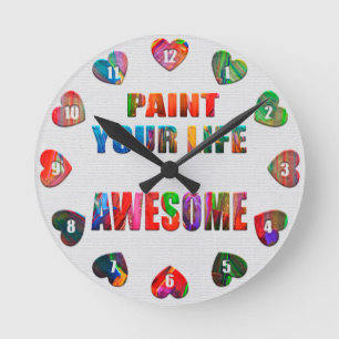 Cadeau voor artiesten / schilders / ambachtslieden ronde klok