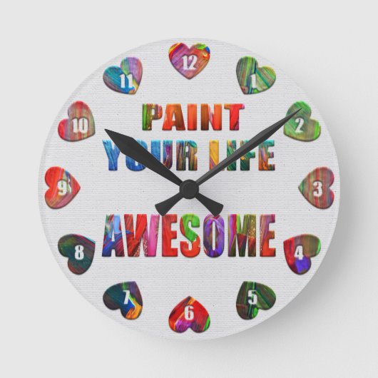 Cadeau voor artiesten / schilders / ambachtslieden ronde klok (Voorkant)