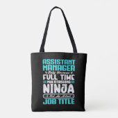 Cadeau voor assistent-manager beroep professioneel tote bag (Achterkant)