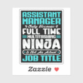 Cadeau voor assistent-manager professioneel werk sticker (Vel)