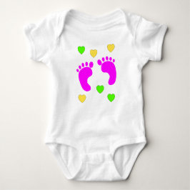Cadeau voor Baby Meisje - Harten Met Baby Voeten Romper