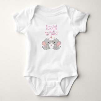 Cadeau voor baby tweeling, leuk tweelingmeisjes ro romper