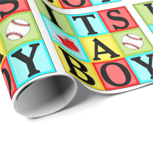 Cadeau voor babyborrel baby jongen cadeaupapier