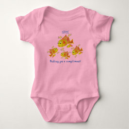 Cadeau voor babyfeestje Leuk Gepersonaliseerd Visj Romper