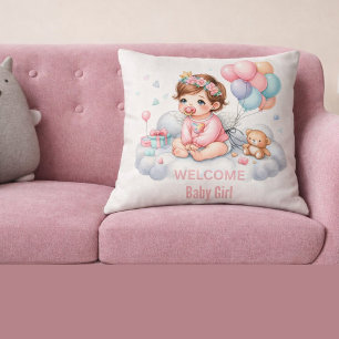 Cadeau voor babyshower Roze Pastel Kussen