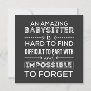 Cadeau voor babysitter, babysitter cadeau kaart