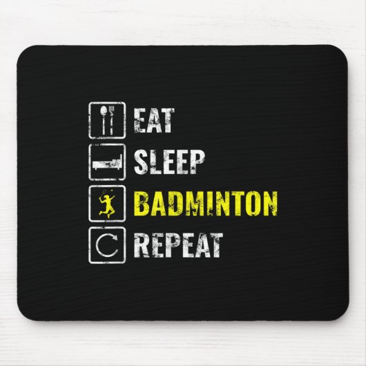 Cadeau voor badmintonspeler muismat (Voorkant)
