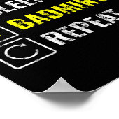 Cadeau voor badmintonspeler poster (Hoek)