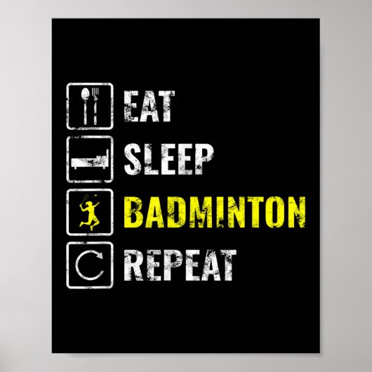 Cadeau voor badmintonspeler poster (Voorkant)