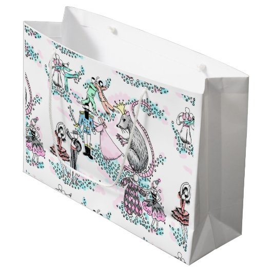 cadeau voor balletpottentas groot cadeauzakje (Voorkant Gekanteld)