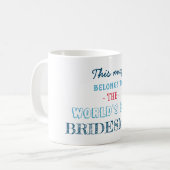Cadeau voor beste bruidsmeisje koffiemok (Voorkant links)