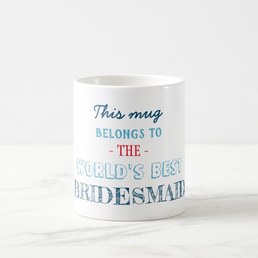 Cadeau voor beste bruidsmeisje koffiemok (Center)