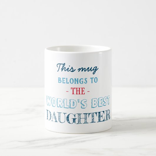 Cadeau voor beste dochter koffiemok (Center)