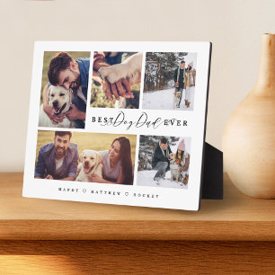 Cadeau voor beste hond papa ooit familie foto coll fotoplaat