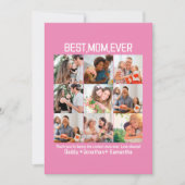 Cadeau Voor Beste Moeder Ooit Familie Foto Collage Feestdagenkaart (Voorkant)